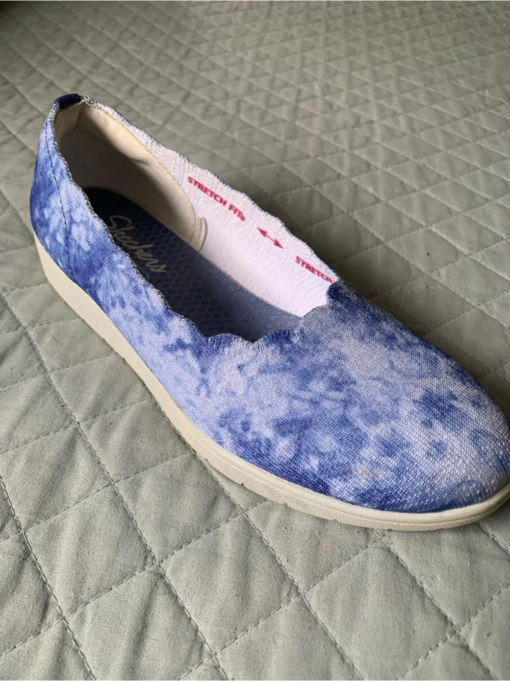 Skechers Women's Blue Tie-Dye Slip-On Loafer